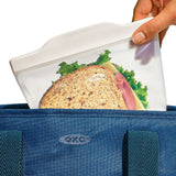Silicone Reusable Bag -  4 Piece Lunch Set - Oat/Lagoon B0