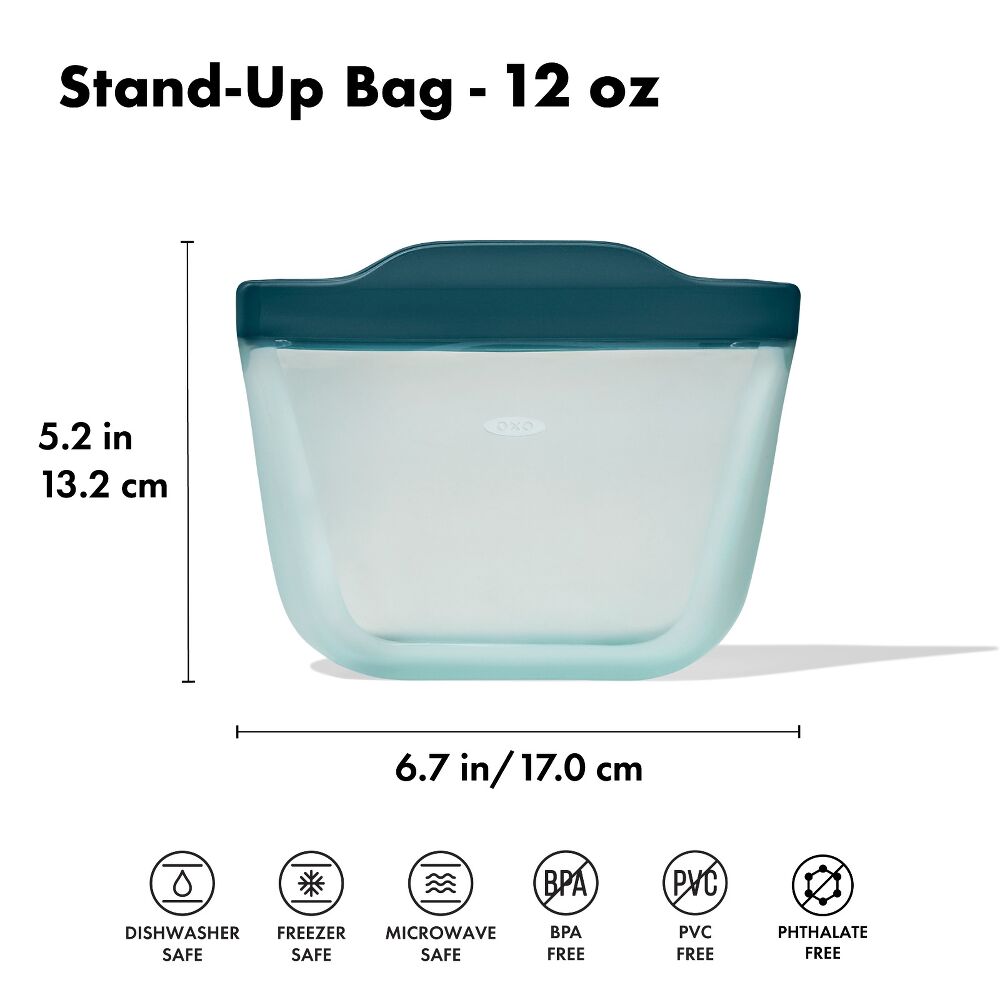 Silicone Reusable Bag - Stand-Up Snack (12 oz) – Lagoon A2