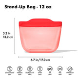 Silicone Reusable Bag - Stand-Up Snack (12 oz) – Watermelon R5