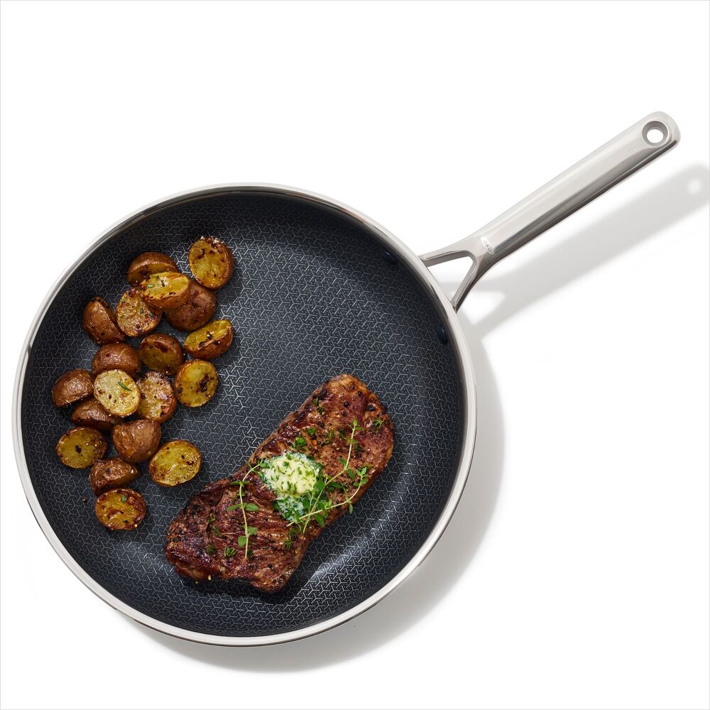 Trident Hybrid Non-Stick Stainless Steel 12 in Fry Pan E8