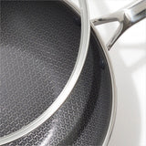 Trident Hybrid Non-Stick Stainless Steel 5 Qt Wok with Lid O6