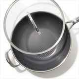Trident Hybrid Non-Stick Stainless Steel 5 Qt Wok with Lid O6