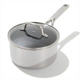 Trident Hybrid Non-Stick Stainless Steel 2.5 Qt Saucepan with Lid N6