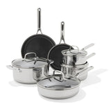Trident Hybrid Non-Stick Stainless Steel 10-Piece Set N1