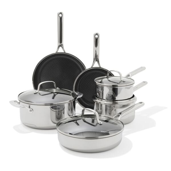Trident Hybrid Non-Stick Stainless Steel 10-Piece Set N1
