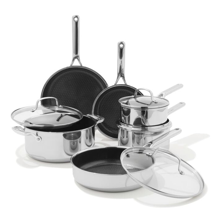 Trident Hybrid Non-Stick Stainless Steel 10-Piece Set N1