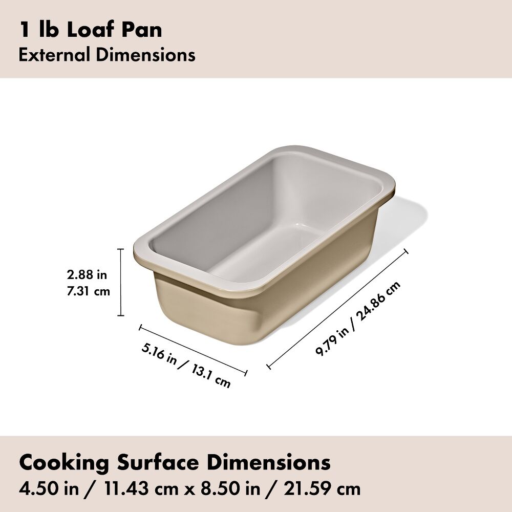 Non-Stick Pro Ceramic Coated Metal Bakeware 1 lb Loaf Pan Y0