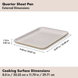Non-Stick Pro Ceramic Coated Metal Bakeware Quarter Sheet Pan P3