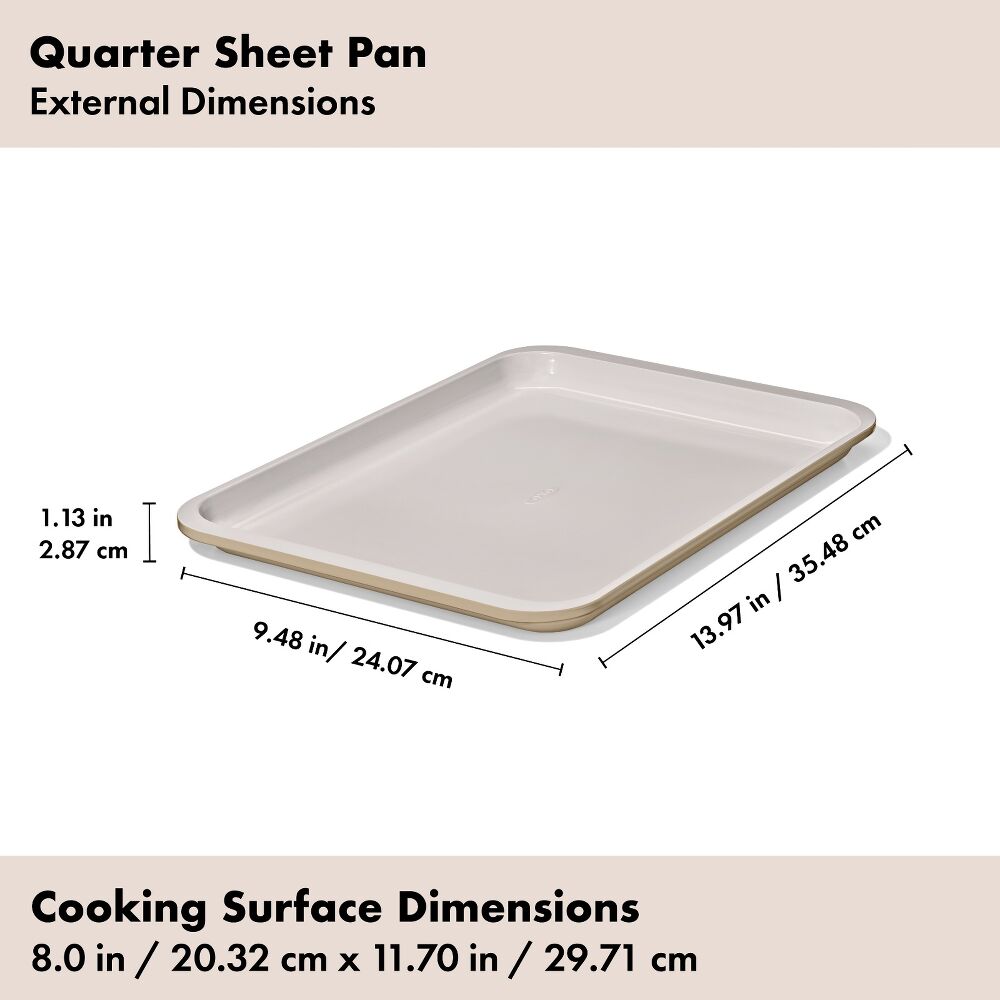 Non-Stick Pro Ceramic Coated Metal Bakeware Quarter Sheet Pan P3