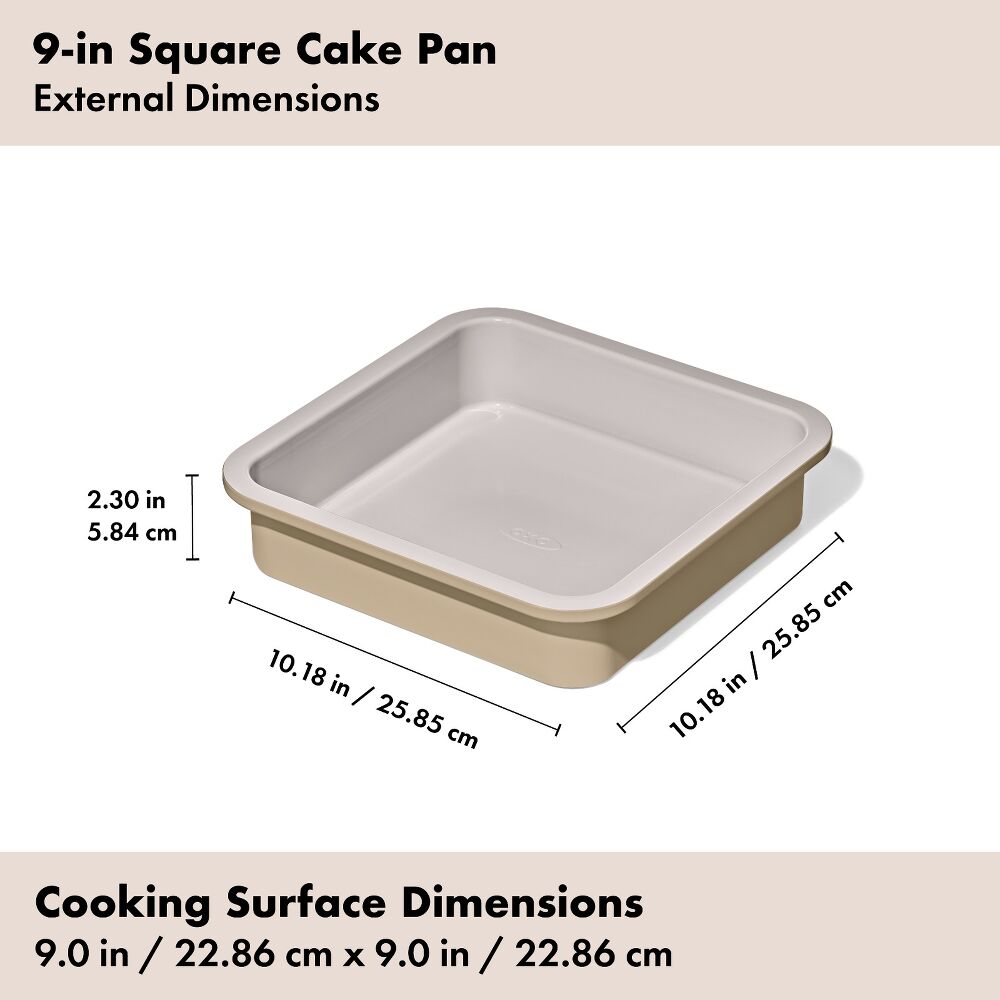 Non-Stick Pro Ceramic Coated Metal Bakeware 9” Square Cake Pan O6