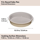 Non-Stick Pro Ceramic Coated Metal Bakeware 9” Round Cake Pan J9