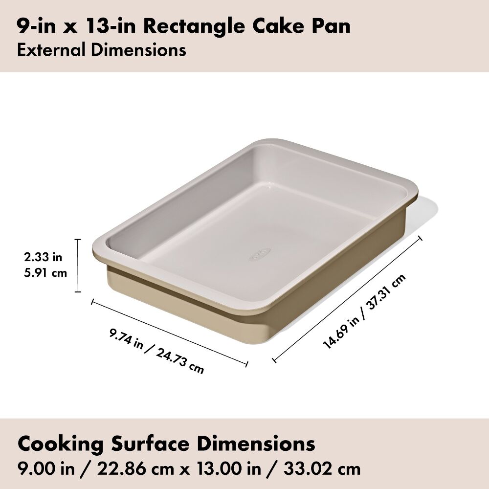 Non-Stick Pro Ceramic Coated Metal Bakeware 9" x 13" Cake Pan N1