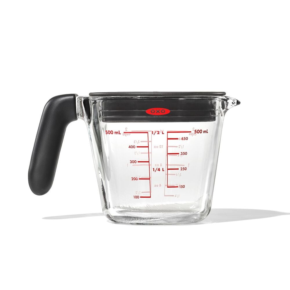 2 Cup Glass Measuring Cup with Lid J9