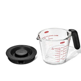 2 Cup Glass Measuring Cup with Lid J9