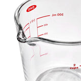 2 Cup Glass Measuring Cup with Lid J9