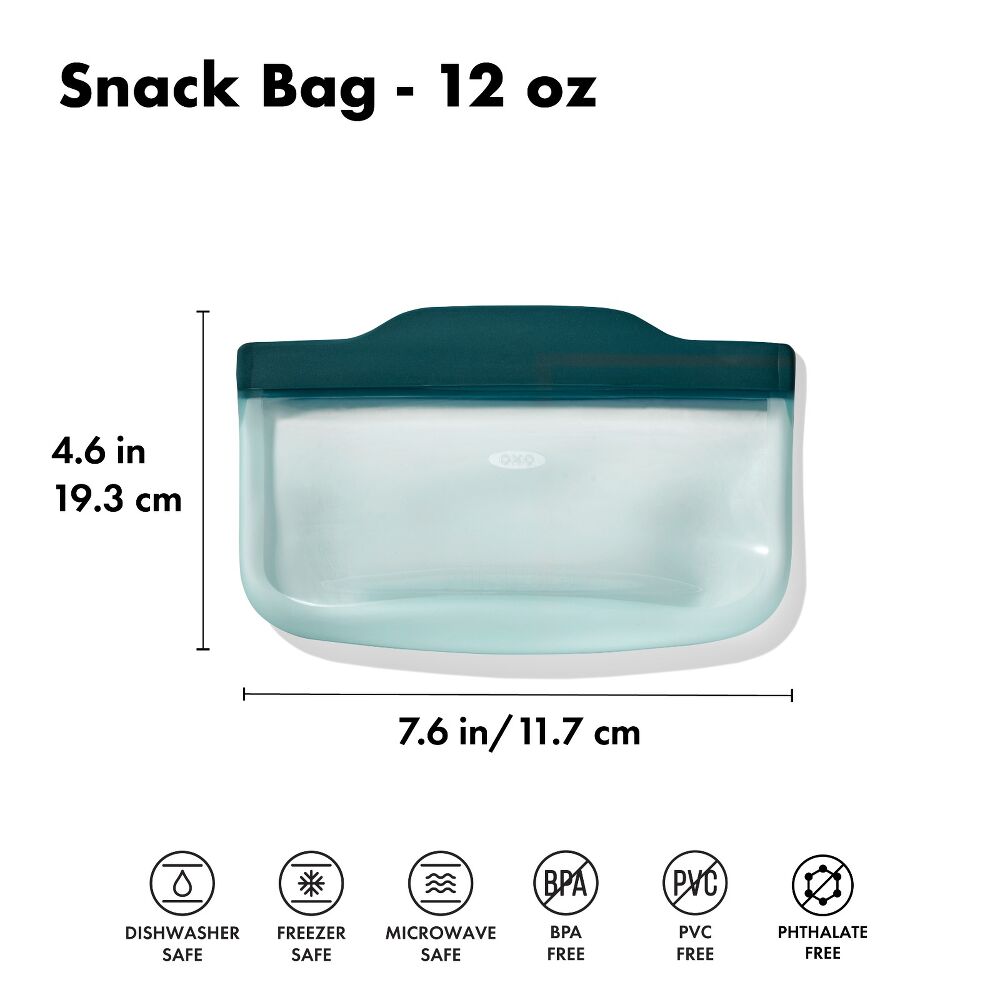 Silicone Reusable Bag - Snack Bag (12 oz) - Lagoon S3