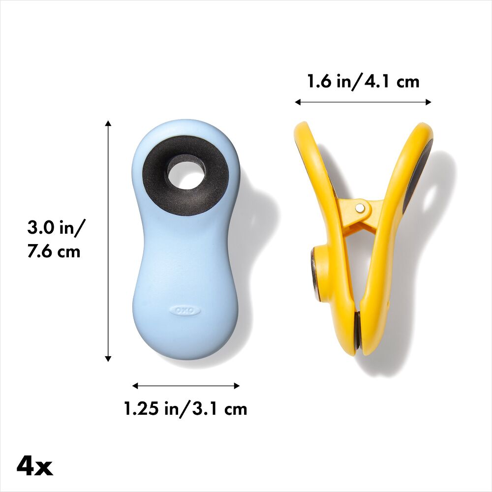 Magnetic All-Purpose Clips - 4-Pack - assorted colors K6