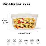 Silicone Reusable Bag - Stand-Up Quart (32 oz) - Oat Y1