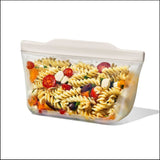 Silicone Reusable Bag - Stand-Up Quart (32 oz) - Oat Y1
