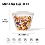 Silicone Reusable Bag - Stand-Up Cup (8 oz) - Oat C8