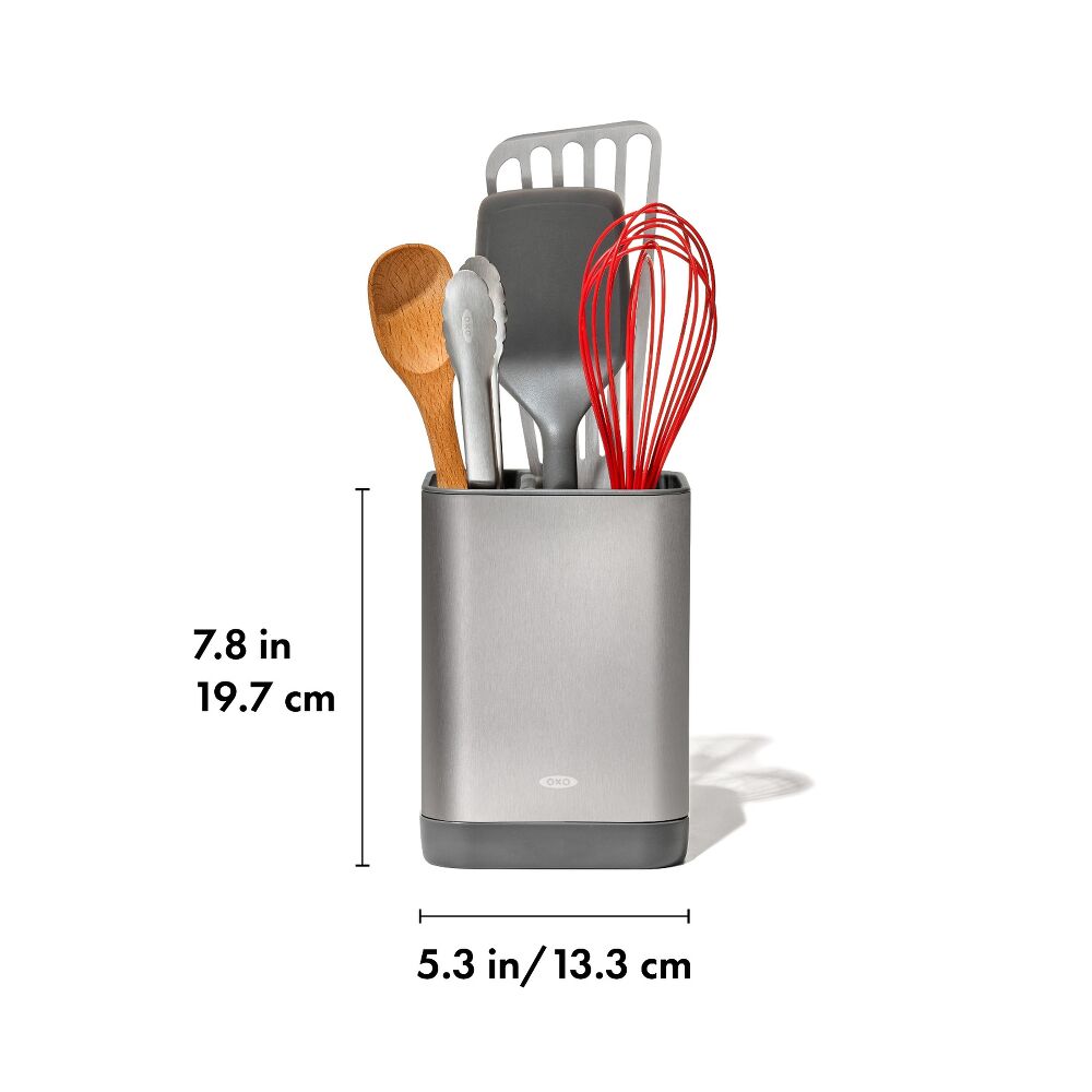 Adjustable Stainless Steel Utensil Holder - Small H1