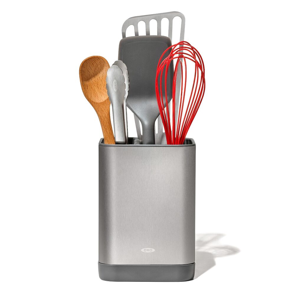 Adjustable Stainless Steel Utensil Holder - Small H1