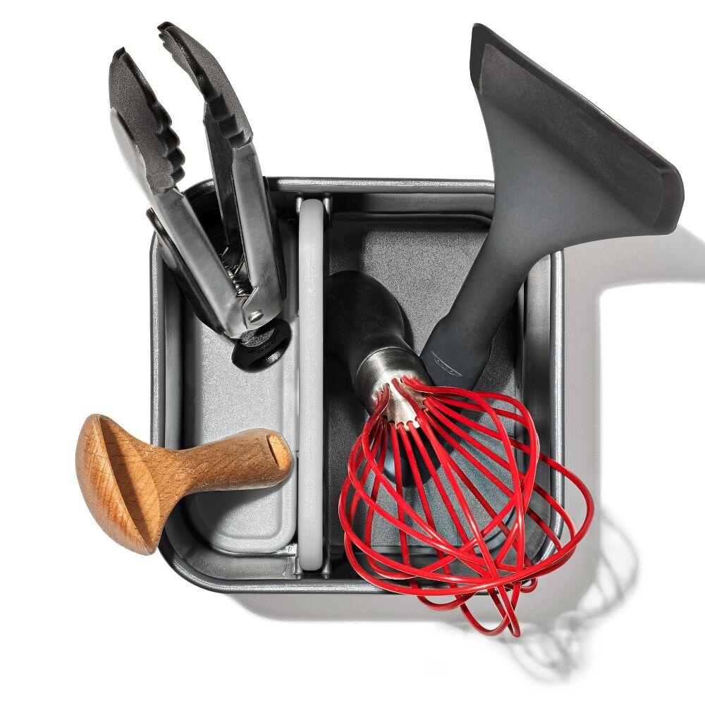 Adjustable Stainless Steel Utensil Holder - Small H1