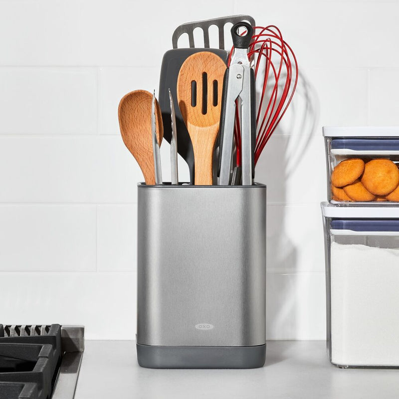 Adjustable Stainless Steel Utensil Holder - Small H1