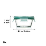 Smart Seal 8-Piece1 Cup Glass Round Container Set T7