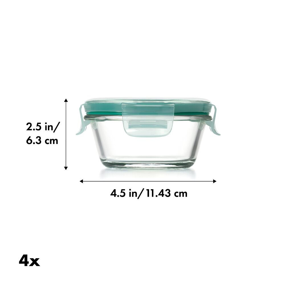 Smart Seal 8-Piece1 Cup Glass Round Container Set T7