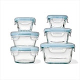 12-Piece Smart Seal Glass Container Set - Arctic Blue O1