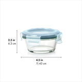 Smart Seal 1-Cup Glass Round Container - Arctic Blue B3