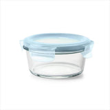 Smart Seal 2-Cup Glass Round Container - Arctic Blue J6