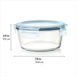 Smart Seal 7-Cup Glass Round Container - Arctic Blue J6