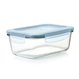Smart Seal 8-Cup Glass Rectangle Container - Arctic Blue E0