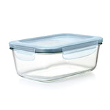 Smart Seal 8-Cup Glass Rectangle Container - Arctic Blue E0