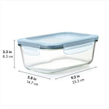Smart Seal 8-Cup Glass Rectangle Container - Arctic Blue E0