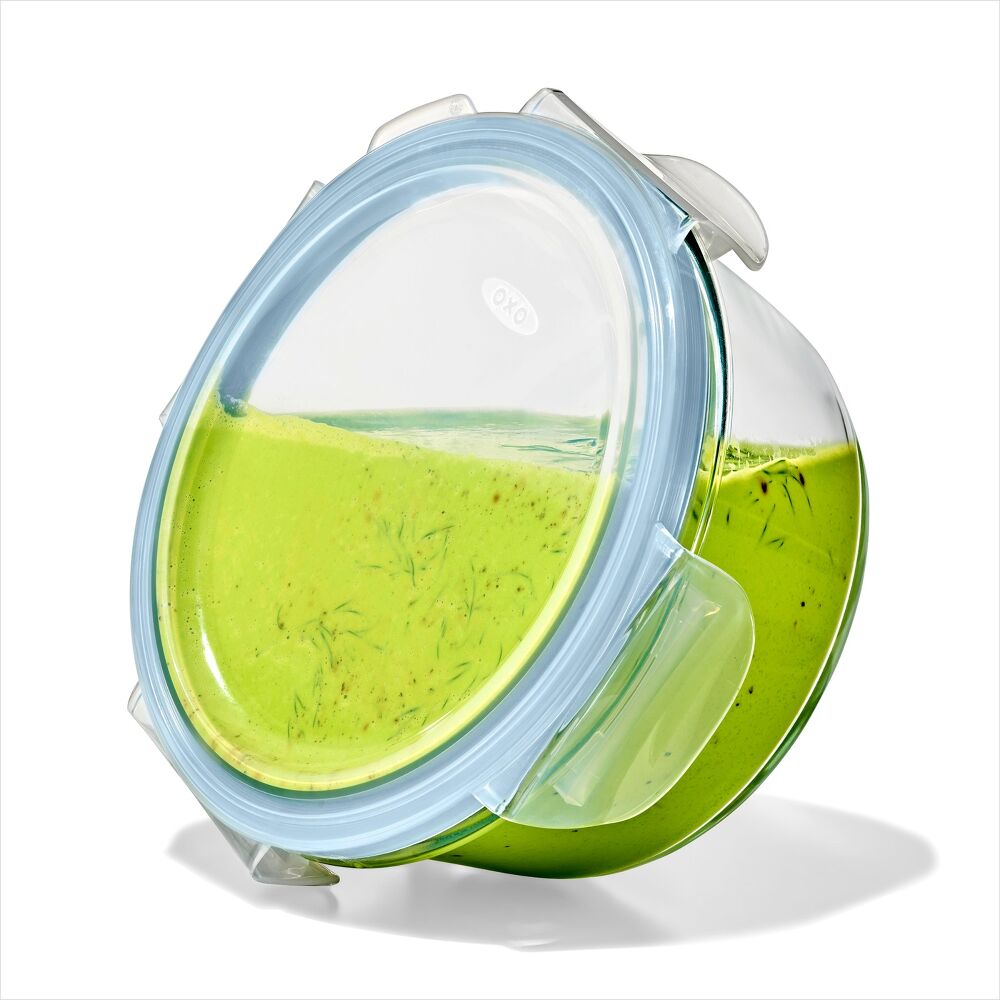 8-Piece Smart Seal Glass Round Container Set - Arctic Blue I3