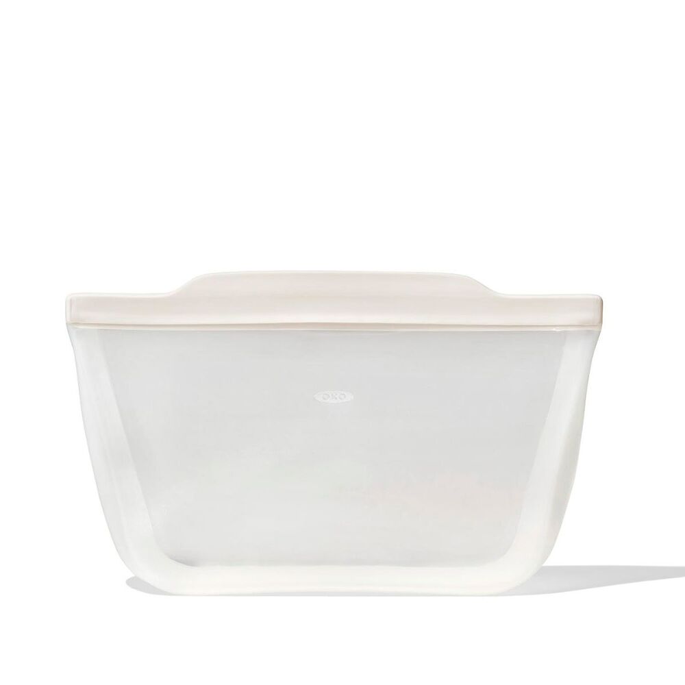 Silicone Reusable Bag - Stand-Up Half Gallon (64 oz) - Oat G1