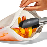 Silicone Reusable Bag - Stand-Up Half Gallon (64 oz) - Oat G1