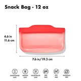Silicone Reusable Bag - Snack Bag (12 oz) - Watermelon N7