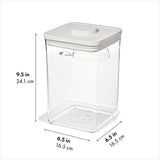 OXO Pet POP Container with Scoop — Big Square Medium — 4.4 Qt/4.2 L X7