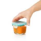 Baby Blocks Glass Food Storage Containers 4 Oz - Tot Teal O4