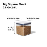 POP Container - Big Square Short (2.8 Qt/2.6 L) W6