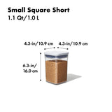POP Container - Small Square Short (1.1 Qt/1.0 L) I1