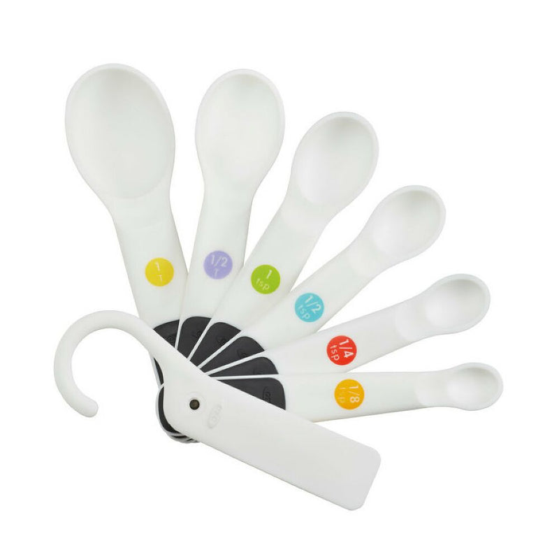 7 Piece Plastic Measuring Spoons - White N4