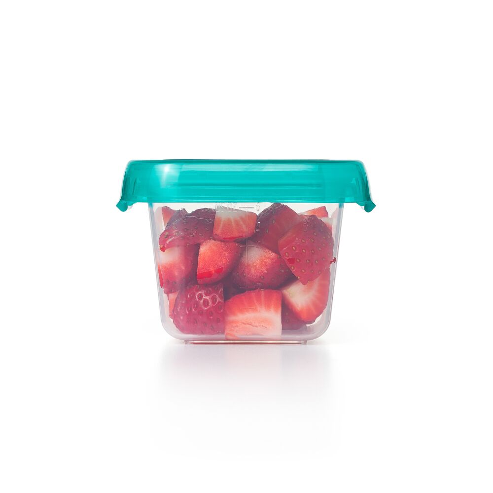 6 oz Baby Blocks™ Plastic Freezer Storage Containers - Tot Teal A9