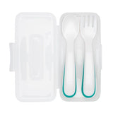 On-the-Go Plastic Fork and Spoon Set with Travel Case Z5