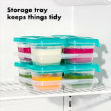 4 oz Baby Blocks™ Silicone Freezer Storage Containers - Tot Teal J5