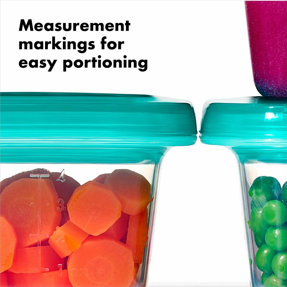 4 oz Baby Blocks™ Silicone Freezer Storage Containers - Tot Teal J5